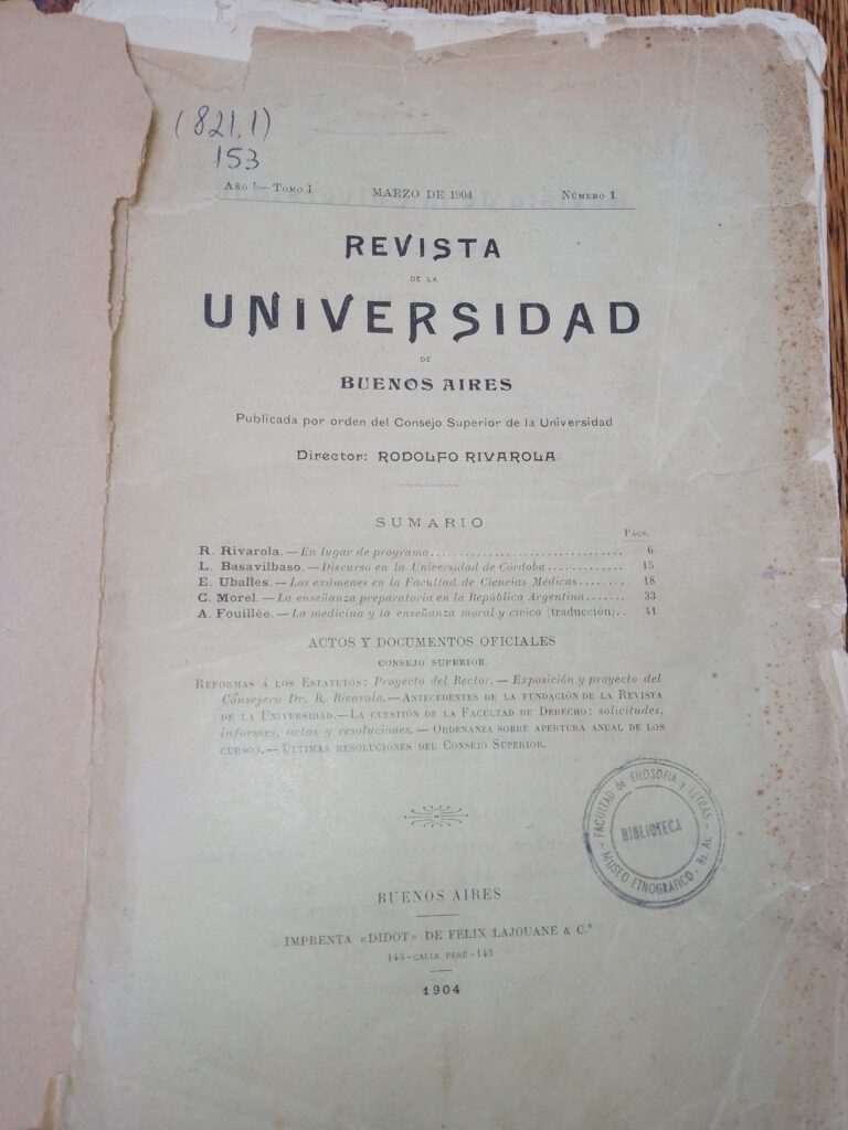 La revista de la Universidad de Buenos Aires